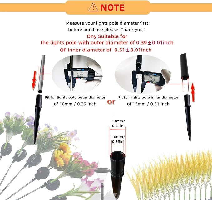 Replacement Stakes for Solar Lights, Solar Wheat Ear Lights Stakes for Outdoor - Image 2