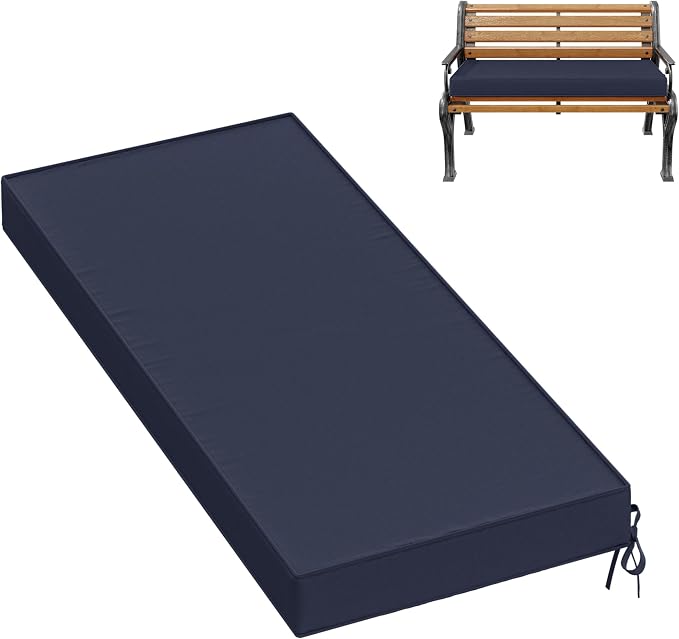 Premium Outdoor Bench Cushions for Patio Furniture 3.5inches Memory Foam Bench by Pakunoda