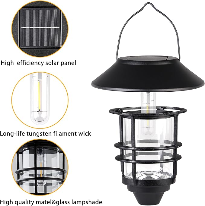Solar Lantern Outdoor Lights, Hanging Waterproof Lantern Lights - Image 7