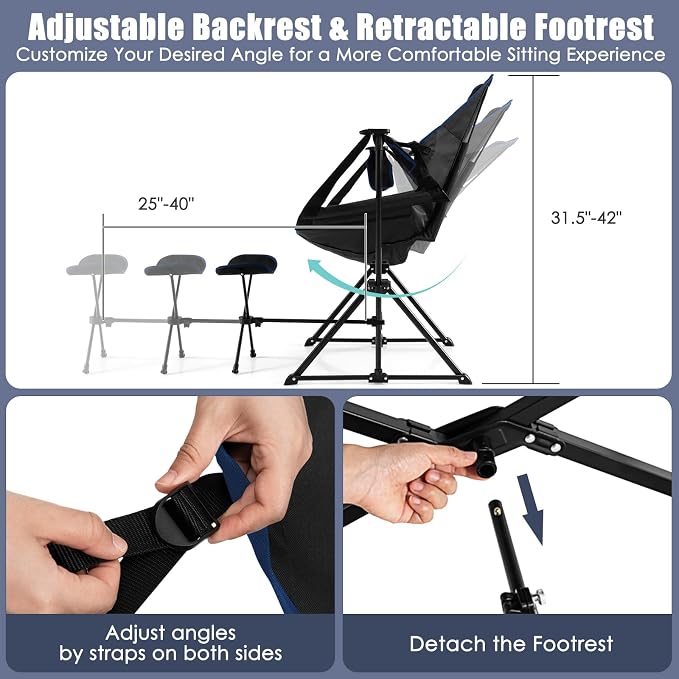 Tangkula Hammock Camping Chair, Portable Camp Chair - Image 6
