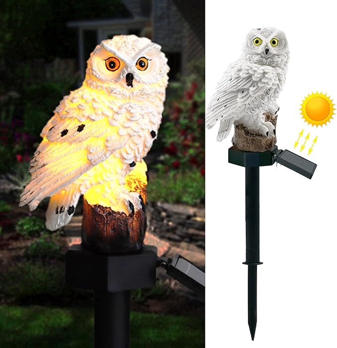 DOUBLE 2 C Solar Garden Light Outdoor, Owl Solar Garden Stake Light, Waterproof by DOUBLE2C