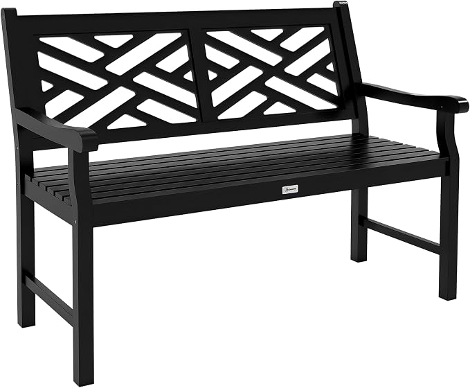 Outsunny Outdoor Garden Bench, Wooden Frame Patio Bench by Outsunny