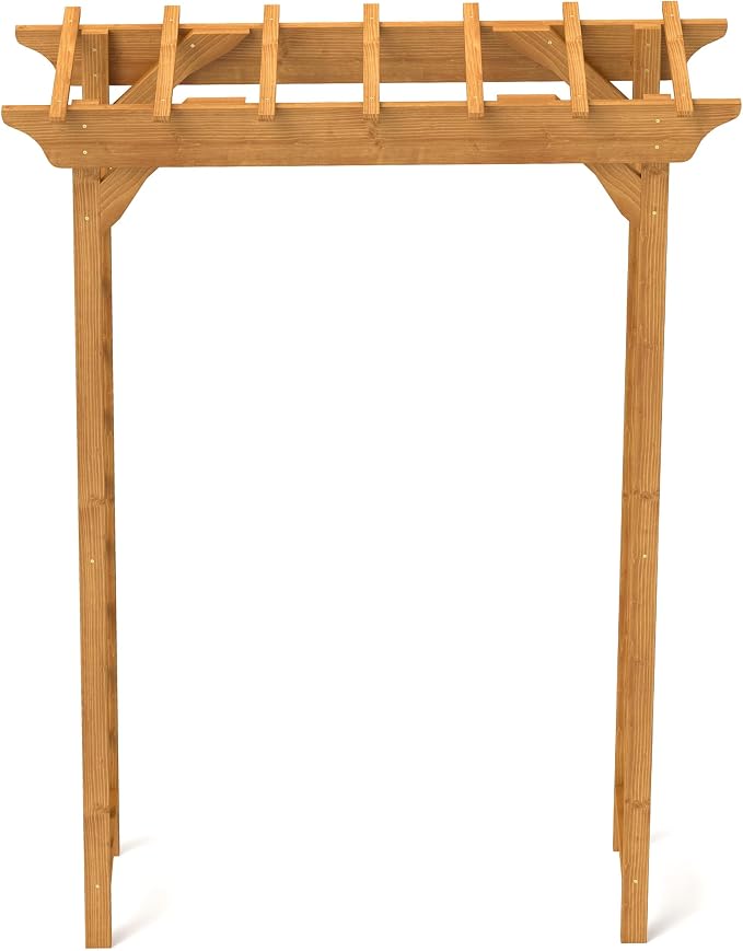 Wood Garden Arbor – Outdoor Wooden Arch Pergola - Image 8
