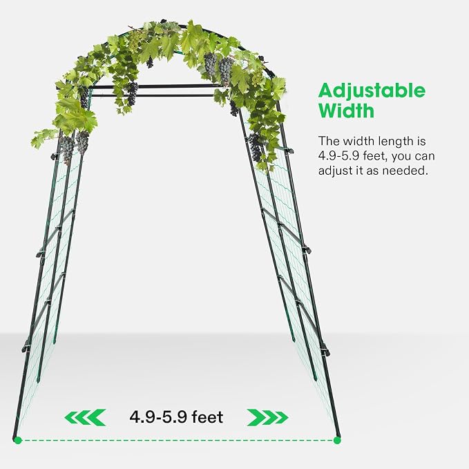 VIVOSUN 7Ft. Arch Trellis for Climbing Plants, Lightweight Metal Plant Support - Image 5