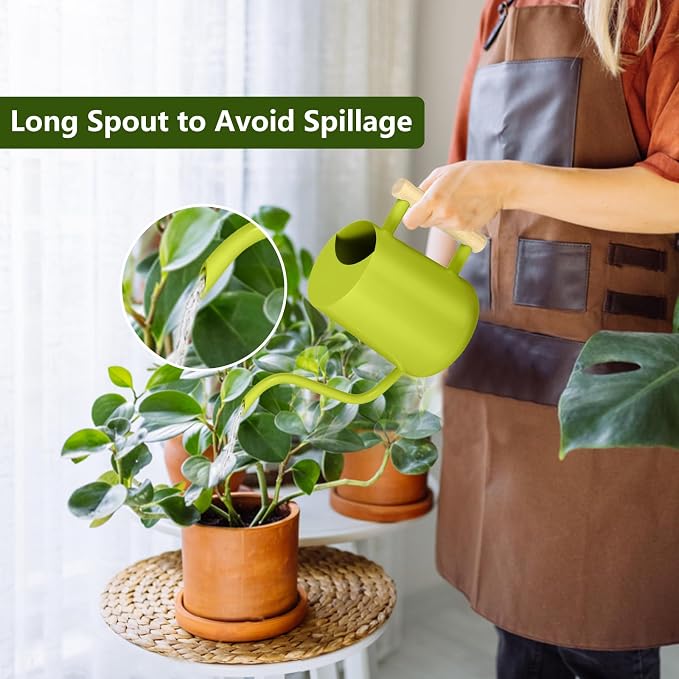 Watering Can Indoor Plants, 35oz Small Stainless Steel Metal Watering Can - Image 2