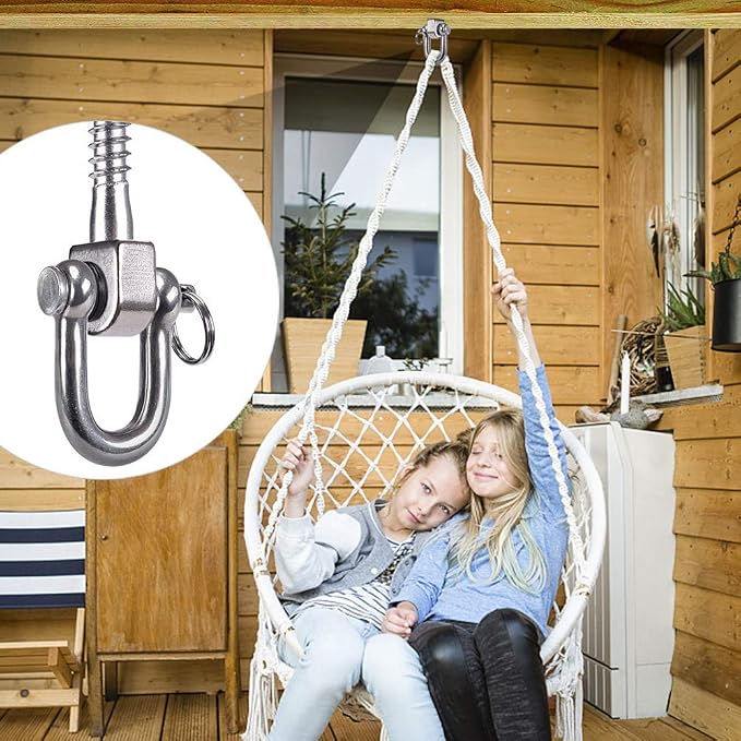 SELEWARE 2 Pack Swing Hangers Swing Set Hooks Stainless Steel Hammock Hooks - Image 3