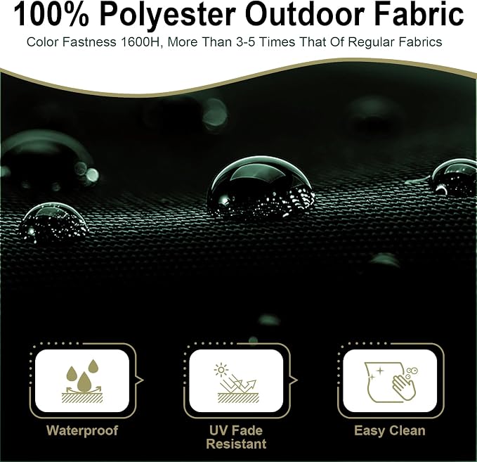 Outdoor Sunproof Waterproof Round Daybed Cover, Replacement Patio Furniture - Image 3