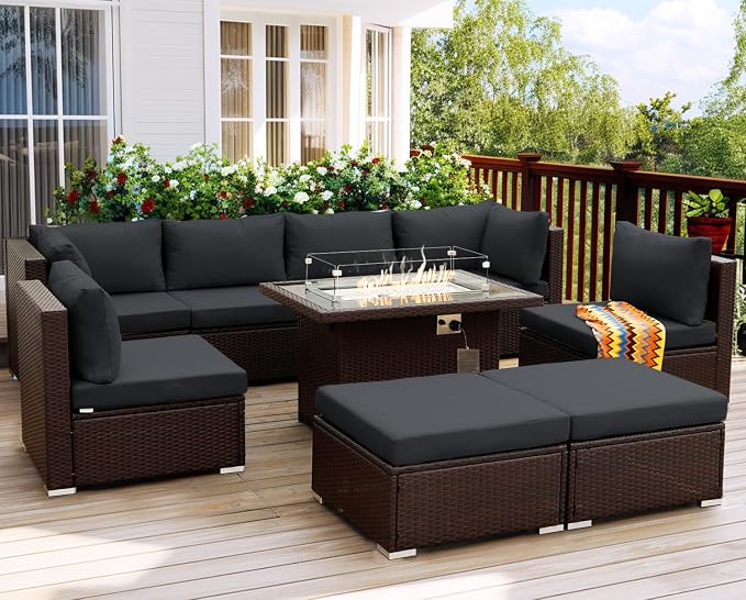 NICESOUL 8 Seat Extra Large Patio Furniture Set - Image 3