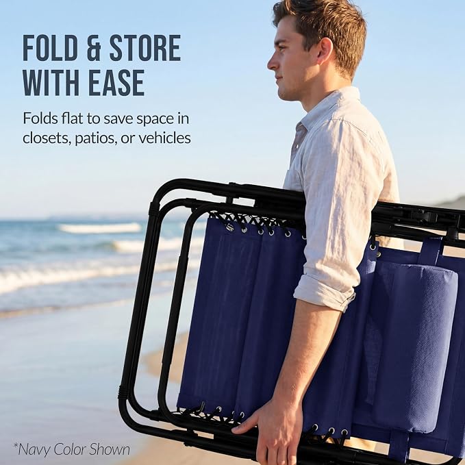 Best Choice Products Set of 2 Extra Wide Adjustable Steel Mesh Zero Gravity - Image 7