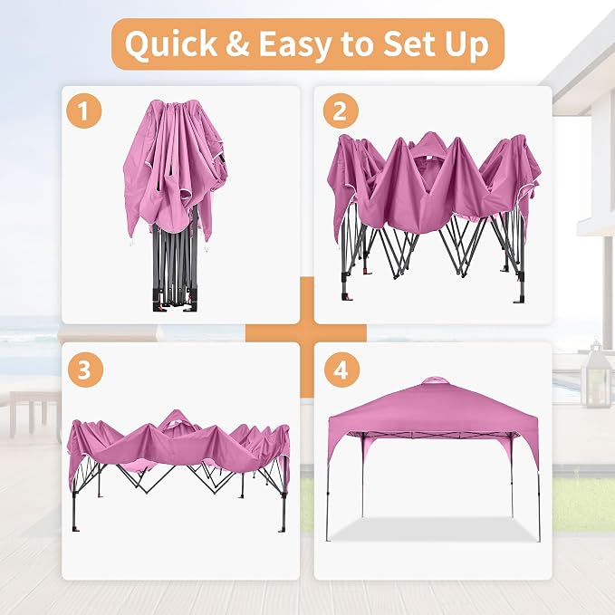 GDY 12X12 Pop Up Canopy Tent, Outdoor Canopy Tent, Commercial Instant Gazebos - Image 8