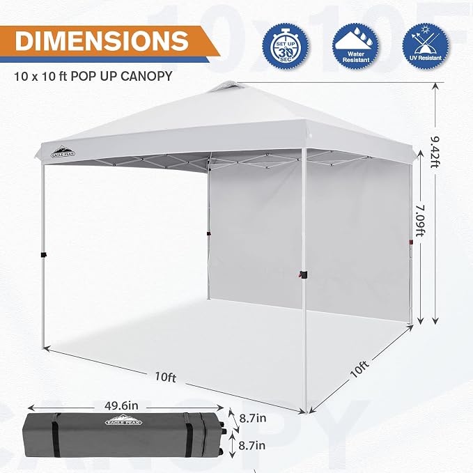 EAGLE PEAK Commercial Canopy 10x10 Pop Up Canopy Tent - Image 3