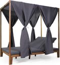 Christopher Knight Home Kinzie Outdoor DAYBED, Dark Grey + Teak Finish by ChristopherKnightHome