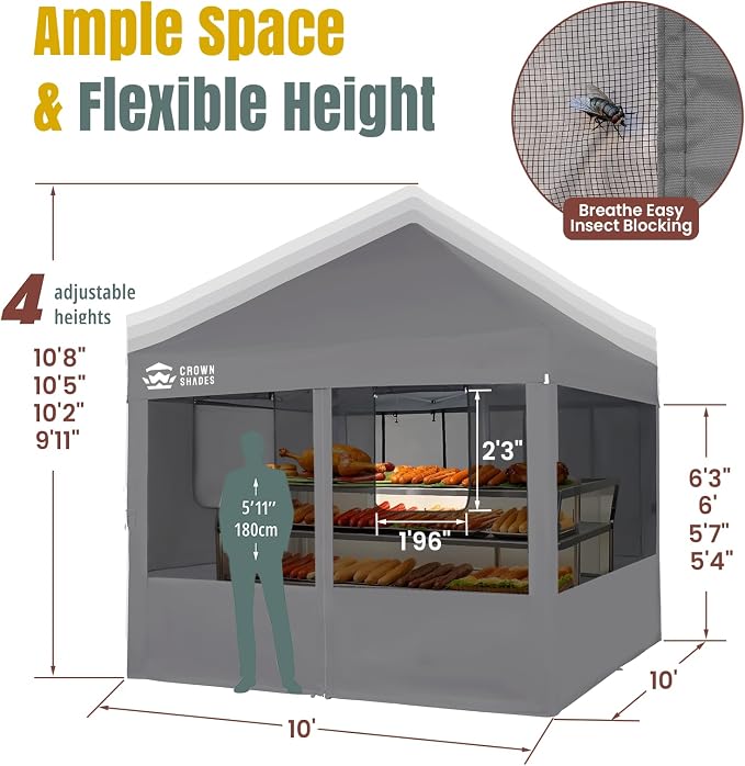 CROWN SHADES 10x10 Pop Up Canopy Tent - Image 8