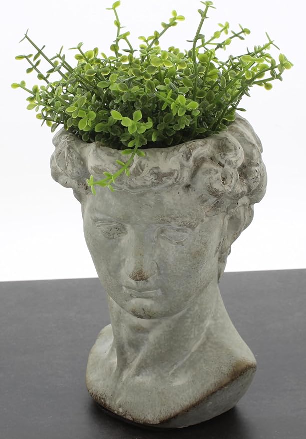 The Bridge Collection Antique Style Old World Greek Statue Head Cement Face - Image 3