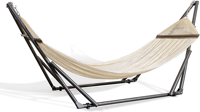 Best Home Fashion Hammock with Collapsible Steel Stand 450 lbs Capacity & by BHFBestHomeFashion