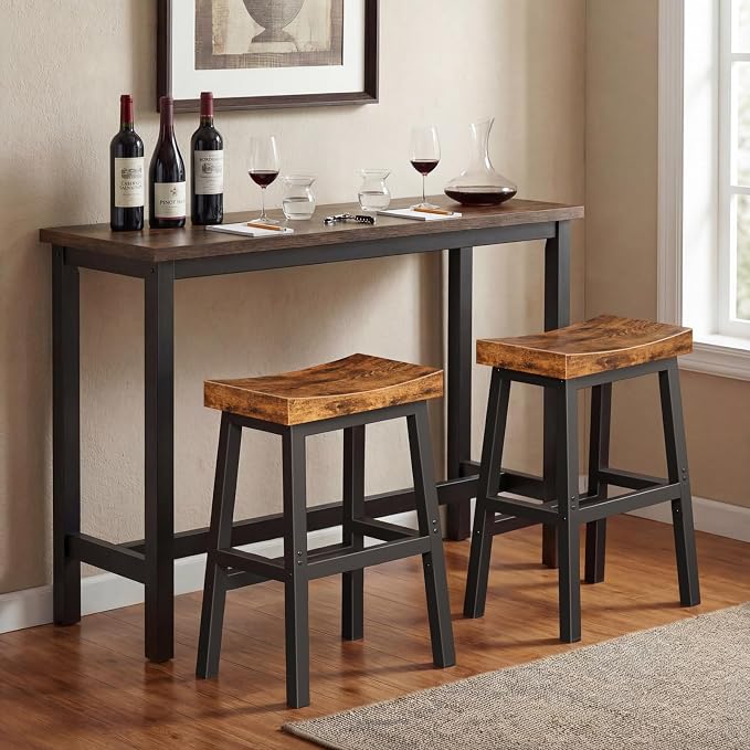 Rustic Bar Stools, 24 Inch Barstools, Counter Height Stools - Image 4