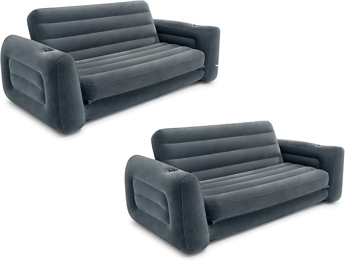 Intex 2 in 1 Inflatable Pull Out Sofa and Queen Size Air Bed Mattress by Intex