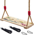 Wooden Swing Seat, Nostalgic Outdoor Wood Swing by NOSTIFY