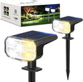 Solar Spotlights, Super Bright LED, 2 CCT Warm & Cool Light, Solarspot Lights by JEJOT