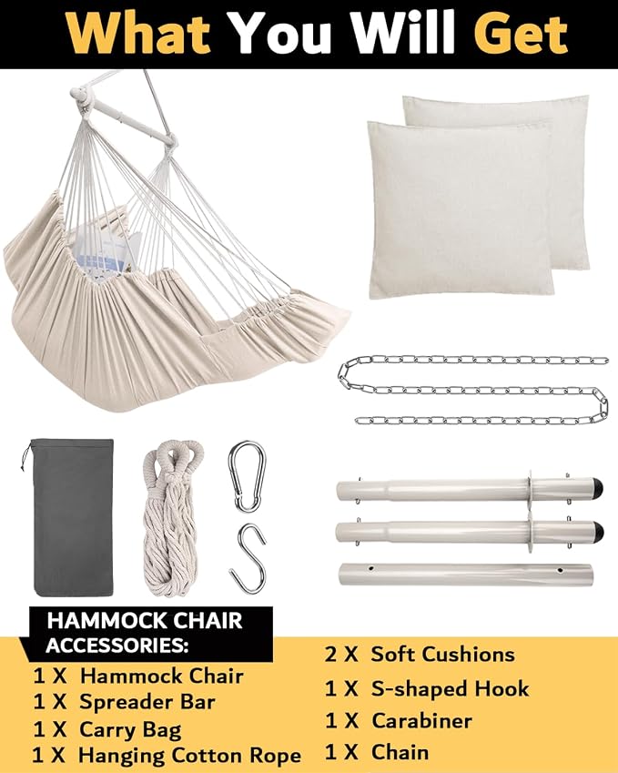 Miztli Hammock Chair Hanging Chair Swing - Image 6