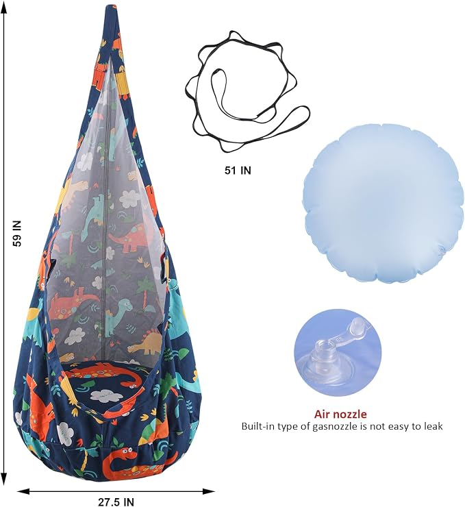 YAERSI Kids Pod Swing Seat, Hammock Chair - Image 4
