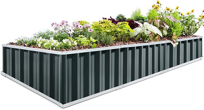 KING BIRD Raised Garden Bed 101" x 36" x 12" 4 Installation Methods by KINGBIRD