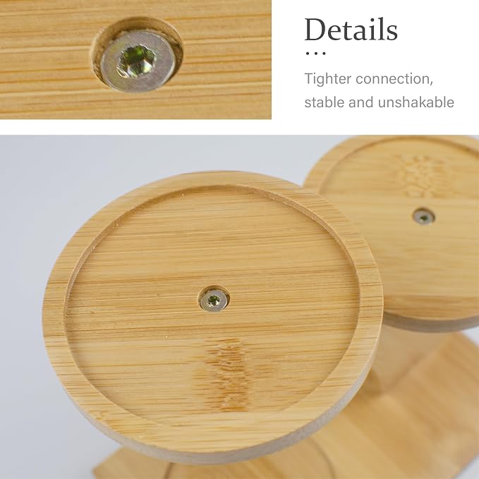 XXXFLOWER Bamboo Plant Stand, 3 Tiers Indoor Succulent Windowsill Shelf - Image 6