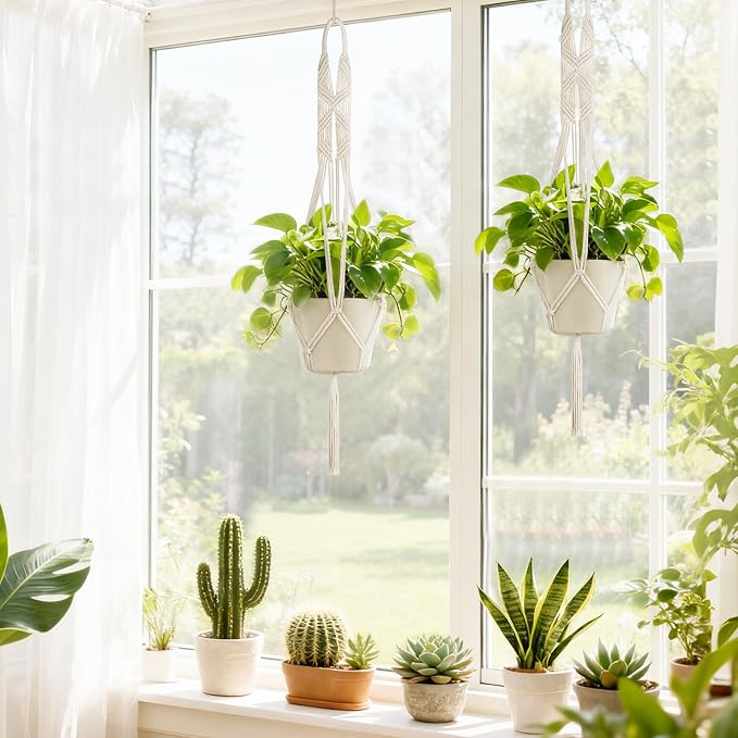 Mkono 2 Packs 43 Inch Macrame Plant Hanger Large - Image 3