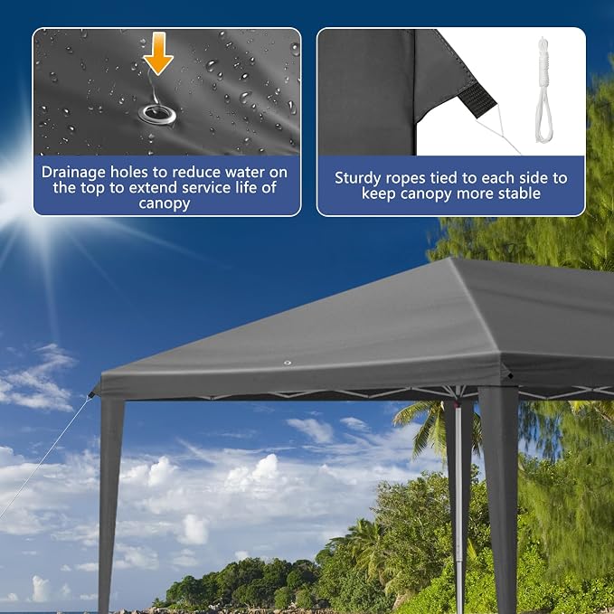 Outvita 10x30ft Ez Pop Up Outdoor Canopy Tent, Portable Commercial Instant Tent - Image 5