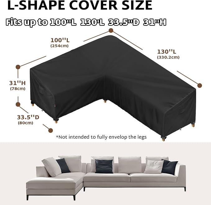 iBirdie Outdoor Patio Furniture Cover fit 100" x 130", Waterproof Weatherproof - Image 2