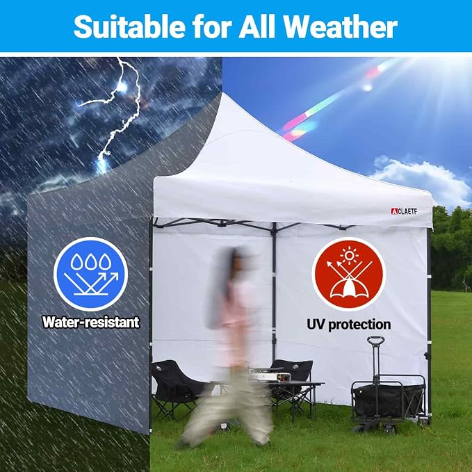 10x10 Canopy sidewalls, Pop Up Canopy Waterproof 99% UV Protection, Suits Pop - Image 3