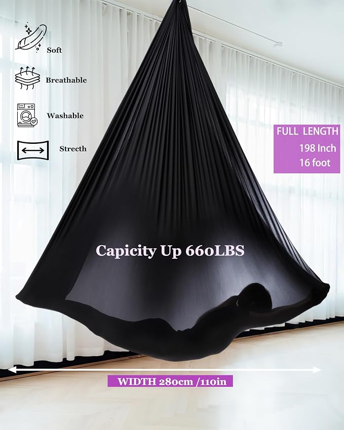 F.Life Aerial Silk Yoga Hammock & Swing - Image 3
