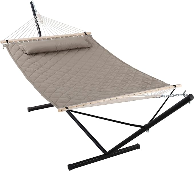 ANOW 2 Person Hammock with 12FT Stand, Heavy Duty Hammock with Stand by ANOW