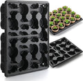 20 Cell Plant Trays for Carrying 3 inch Round Nursery Pots, Sturdy Plastic by RooTrimmer