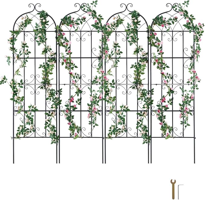 VEVOR 71 x 20 in, 4 Packs Rustproof Metal Garden Flower Trellis, Outdoor by VEVOR