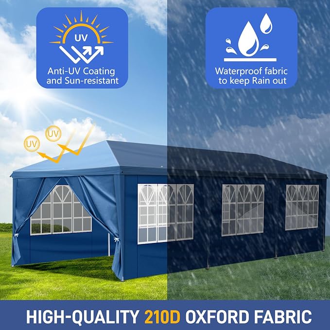 Outvita 10x30ft Ez Pop Up Canopy, Portable Instant Canopy Tent - Image 5