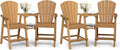 Ciokea Tall Adirondack Chairs Set of 4, HDPE Outdoor Adirondack Bar Stools by CIOKEA
