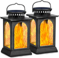 TomCare Solar Lights Flickering Flame Upgraded Metal Solar Lantern Outdoor by TomCare