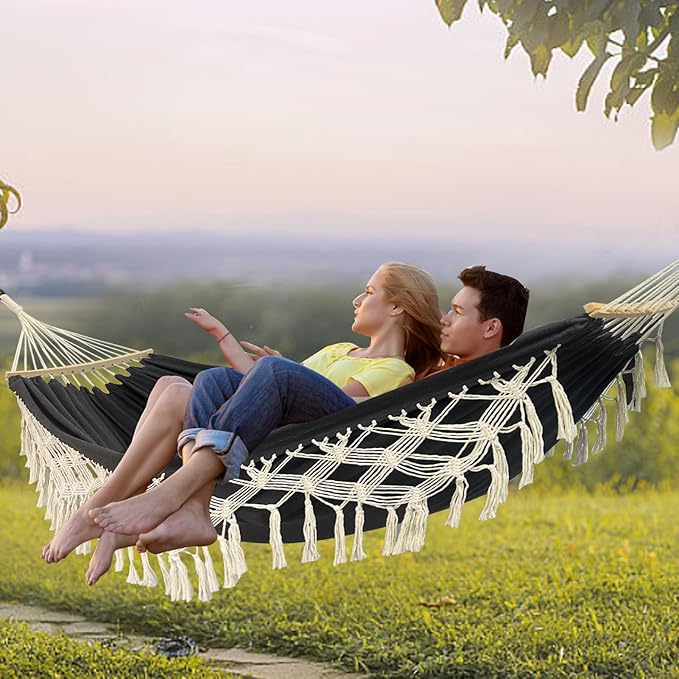 Hammock Hanging Swing Double Max 500lbs Macrame - Image 7