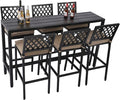Outdoor Patio Bar Set, Bar Height Patio Dining Set, Weather-Resistant Bistro by Sumshadow