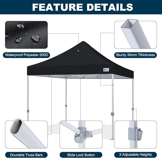 MASTERCANOPY Pop Up Canopy Tent Commercial Grade 10x10 Instant Shelter - Image 4
