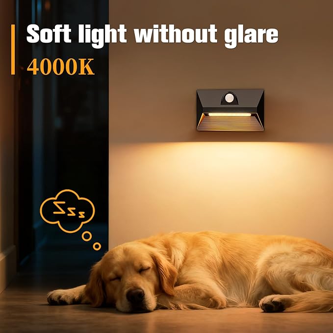 VOLISUN Motion Sensor Stair Light Rechargeable 4 Pack, Night Lights 3 Modes & 3 - Image 8