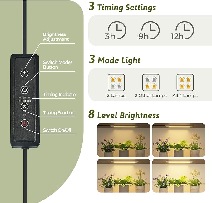 Plant Stand Indoor with Grow Lights - Image 3