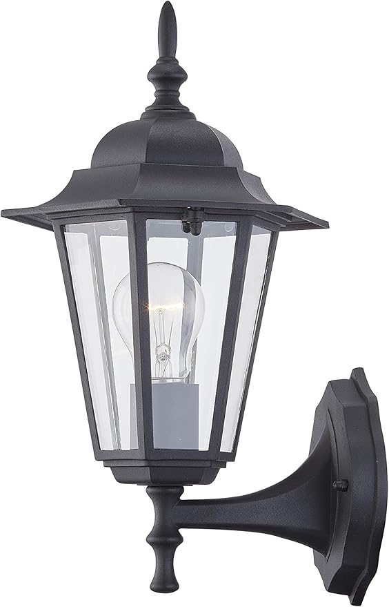 WISBEAM Outdoor Wall Lantern, E26 Base 60W Max, Metal Housing Plus Glass by WISBEAM