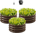 VEVOR 3 Pcs 2x2x1ft Round Galvanized Raised Garden Bed Kit, Outdoor Metal by VEVOR