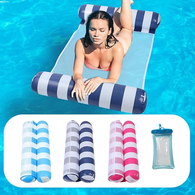 3/5/8 Pack Pool Hammock Upgrated Water Pool Floats, 4-in-1 Multi-Purpose Water by Unknown