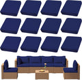 12Pcs Outdoor Cushion Covers, Patio Cushion Covers, Stretch Elastic Slipcovers by dreahoteztil