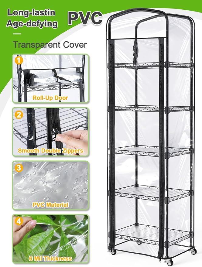 Abimars 5-Tier Mini Greenhouse - Image 5
