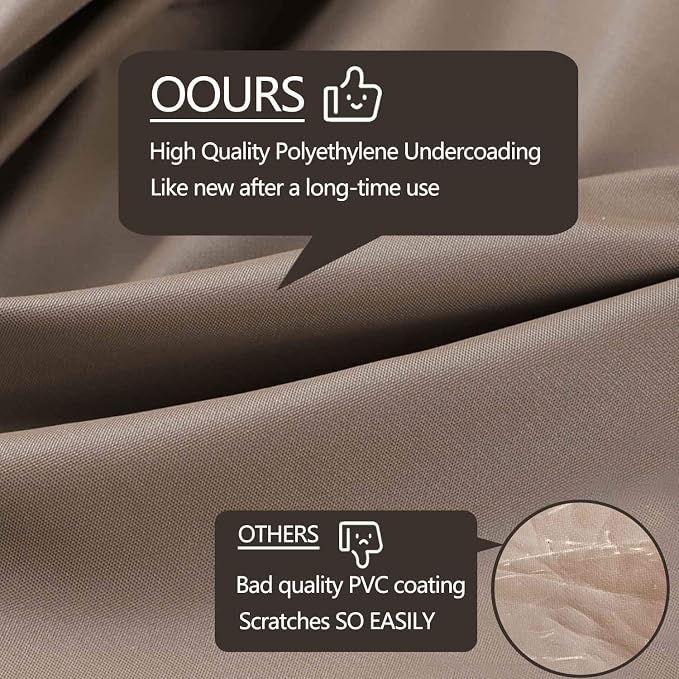 Heavy Duty Outdoor Sectional Sofa Cover, Lawn Patio Furniture Cover, Desert - Image 4