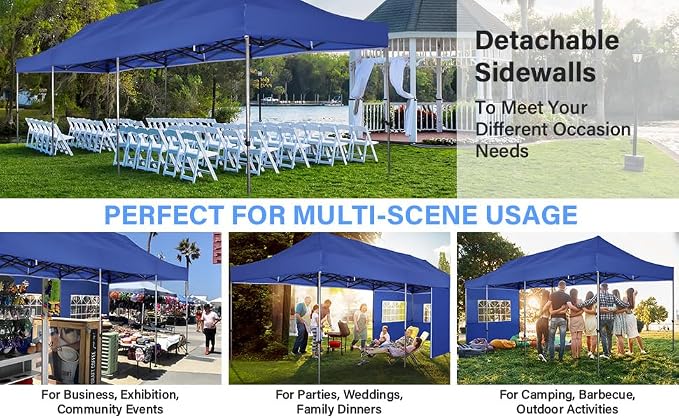 COBIZI Pop up Canopy Tent 10x30 Heavy Duty Gazebo - Image 4